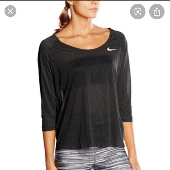 sheer nike top
